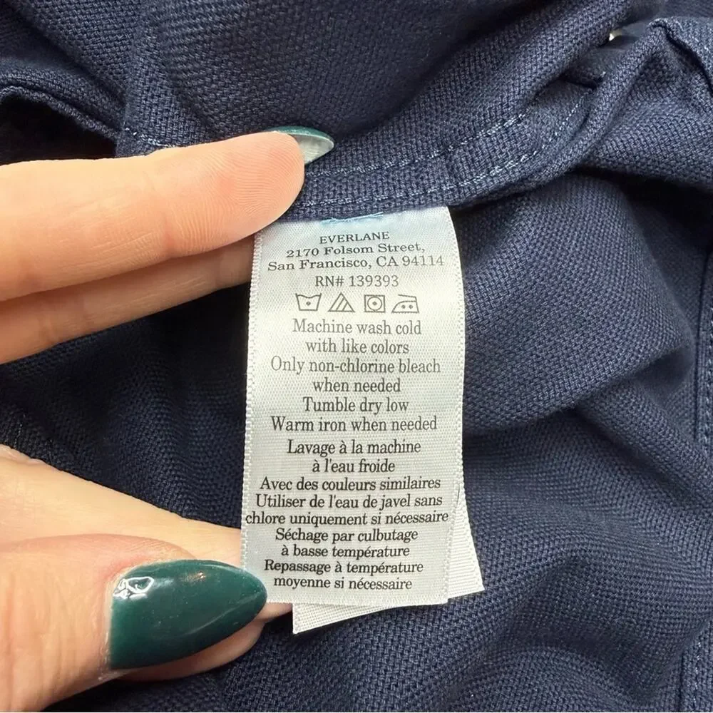 Everlane Men’s Denim Utility Jacket Navy Organic Cotton Workwear Small NWOT